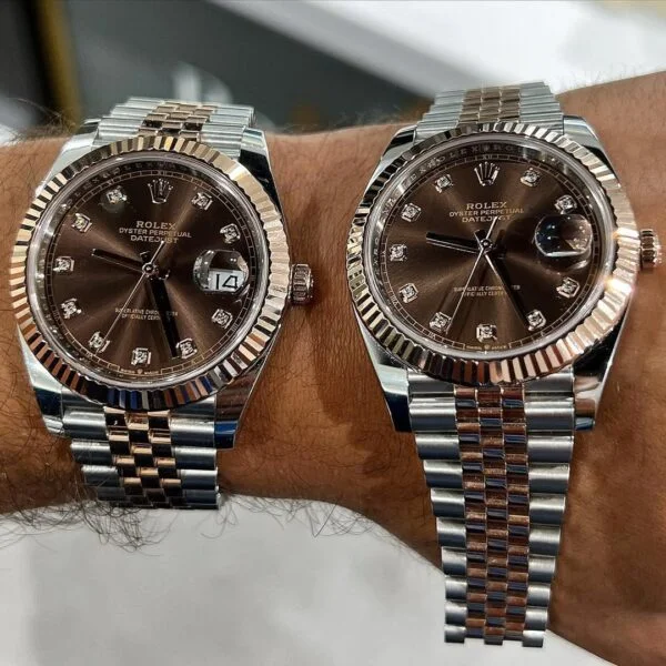 ROLEX DATE JUST ROSE GOLD DAIMOND - Image 3
