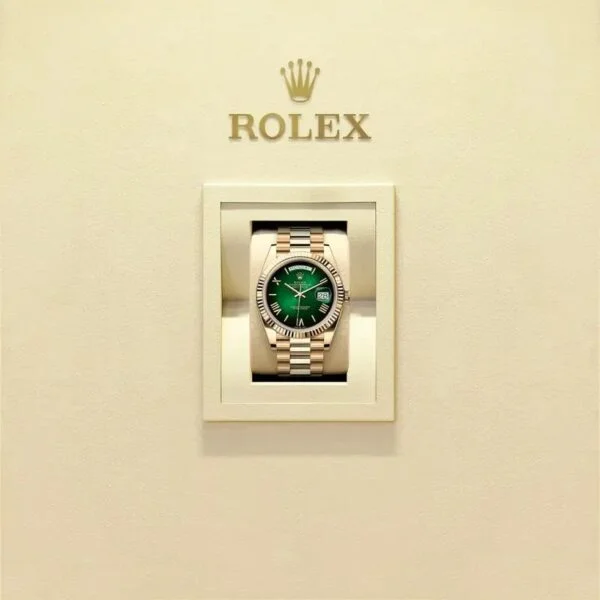 ROLEX DAY DATE GOLD DARK GREEN DAIL - Image 3