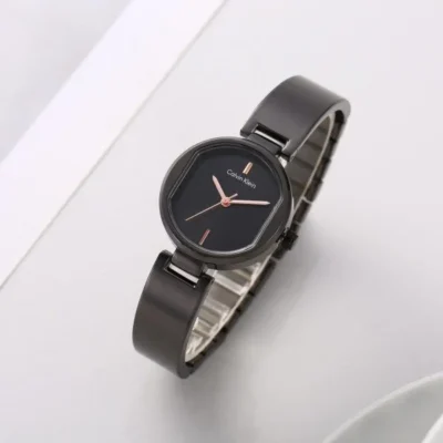 Calvin Klein Women’s Black Dial Watch – Sleek Stainless Steel Design